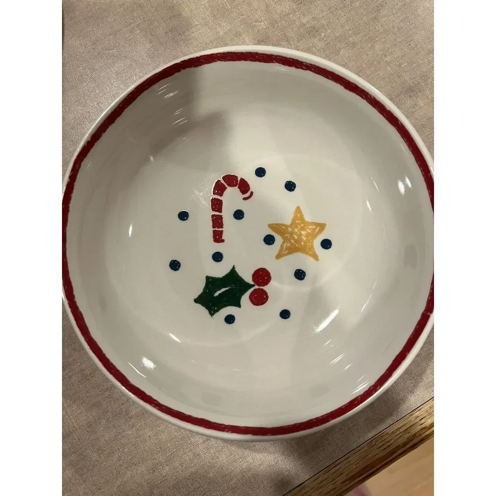 Libbey Christmas Cookie Plates And Bowls - Lot Of 4 Each - EUC